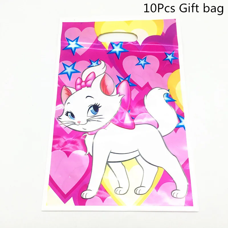 Тематическая бумажная соломенная тарелка Marie Cat скатерть для воздушных шаров