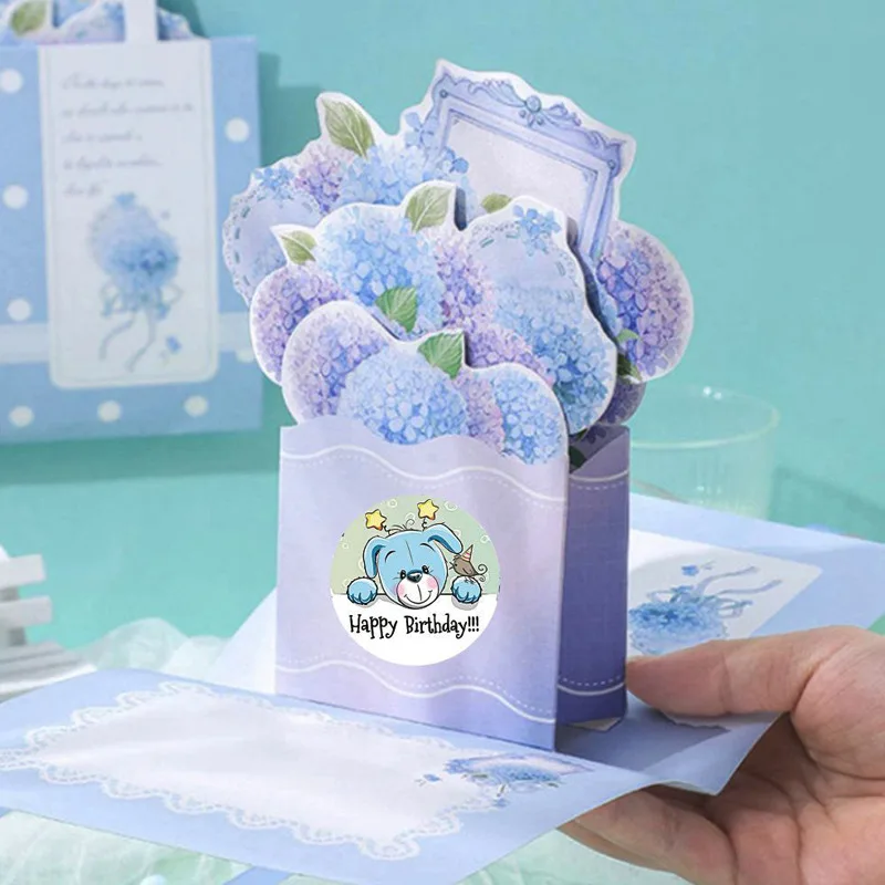 

500pcs Cute Happy Birthday Stickers Birthday Gift Decoration Tag Sealing Label Kids toys Gift Package Scrapbooking Stickers