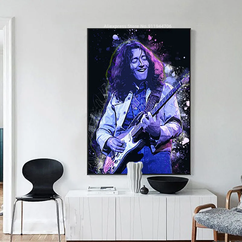 Rock Art Rory Gallagher Постер музыка певец холст искусство картина картины для
