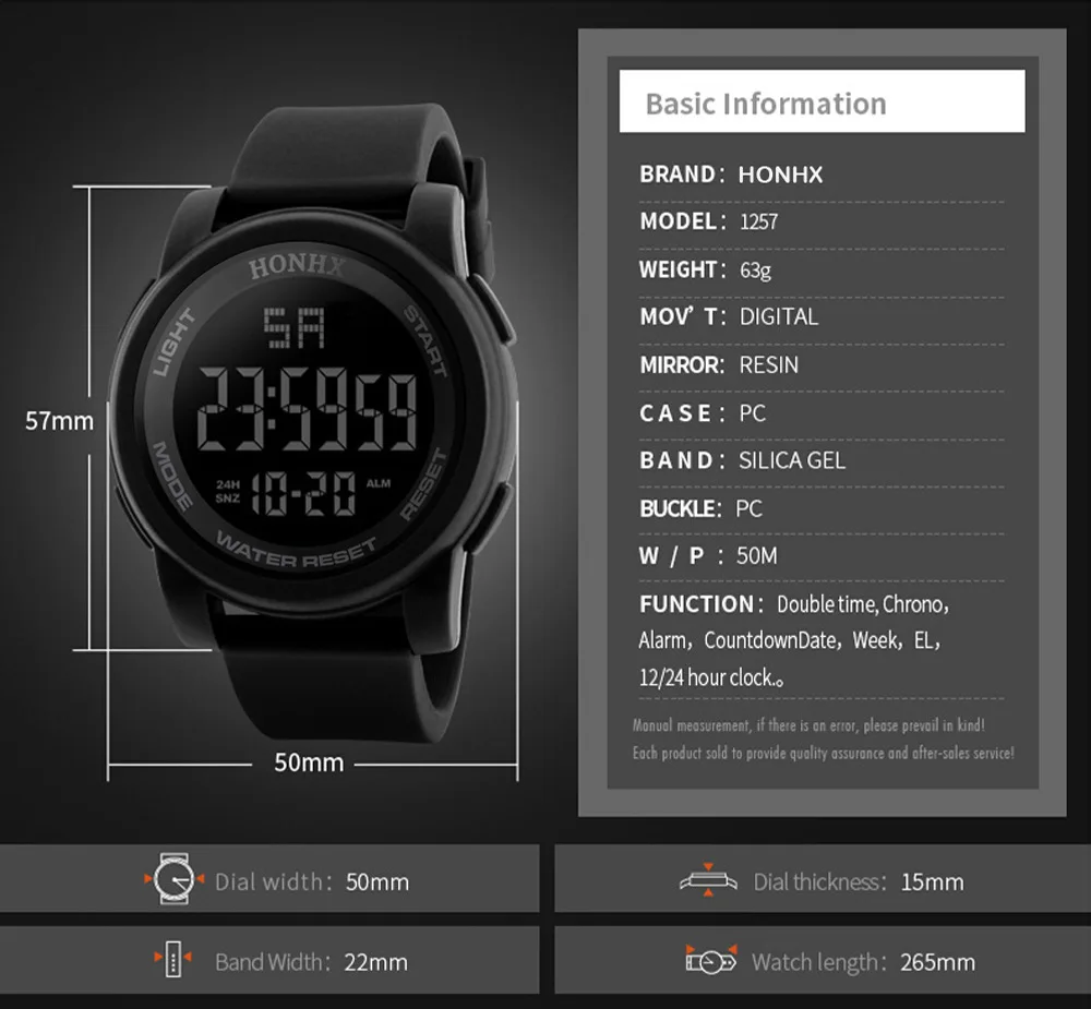 

Luxury brand men's analog digital military sports sports LED waterproof watch outdoor watch male Relogio digital Masculino