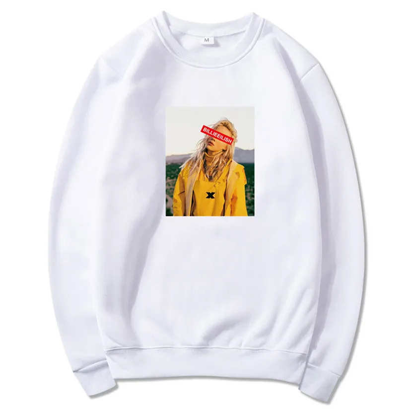 Billie Eilish с принтом 2020 новинка весна осень модные толстовки мужские большие