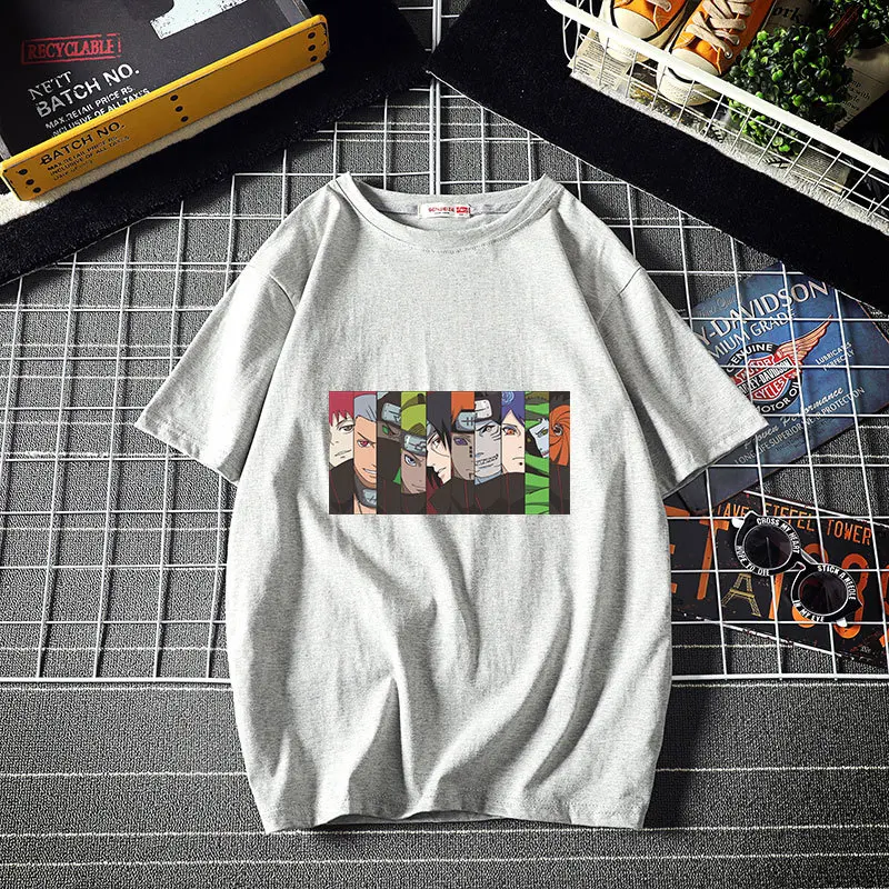 

Ninja Cotton Short-sleeved T-shirt Men And Women Trend Loose Wild Summer Oversized Clothes Multi-color Tops Couple Passion