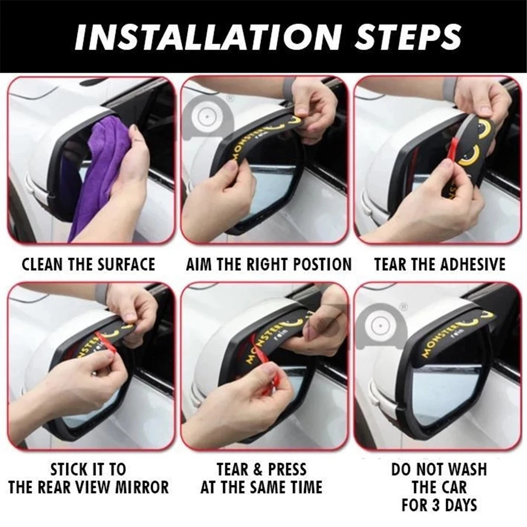 car rearview mirror rain snow eyebrows Side Rear Mirror Visor Rain Snow Guard Eyebrow Protector protective case | Автомобили и