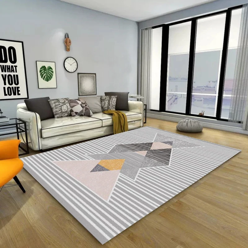 Ковры с геометрическим принтом для дома гостиной Нескользящие моющиеся большие