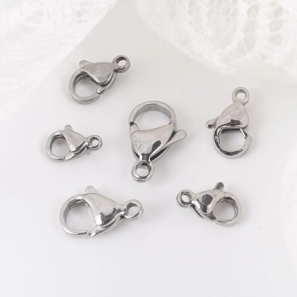 40Pcs/Lot Stainless Steel Lobster Clasp Hooks for Necklace Bracelet Chain DIY Fashion Jewelry Findings | Украшения и аксессуары