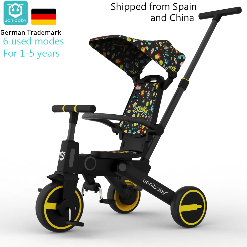 

uonibaby 6 into 1 Baby Stroller Pedal Tricycle Three Wheel Bike Trolley