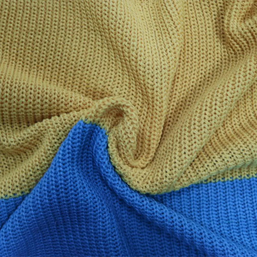 Женский мягкий джемпер с v-образным вырезом вязаный длинным рукавом цветной