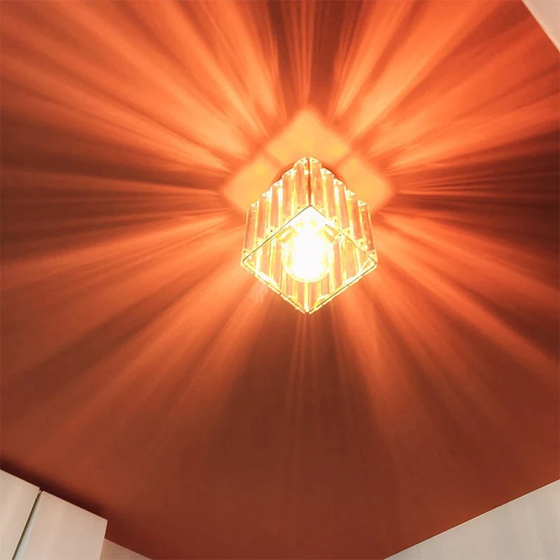 Светодиодный потолочный светильник с хрустальным абажуром Современная круглая