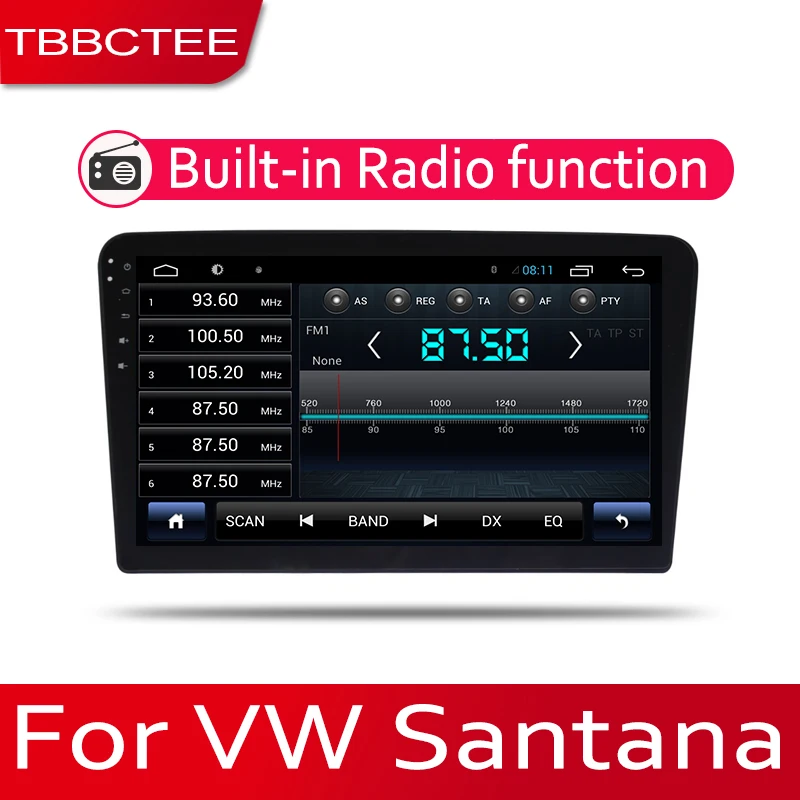 TBBCTEE 2din автомобильный мультимедийный Android Авторадио Радио GPS плеер для Volkswagen VW