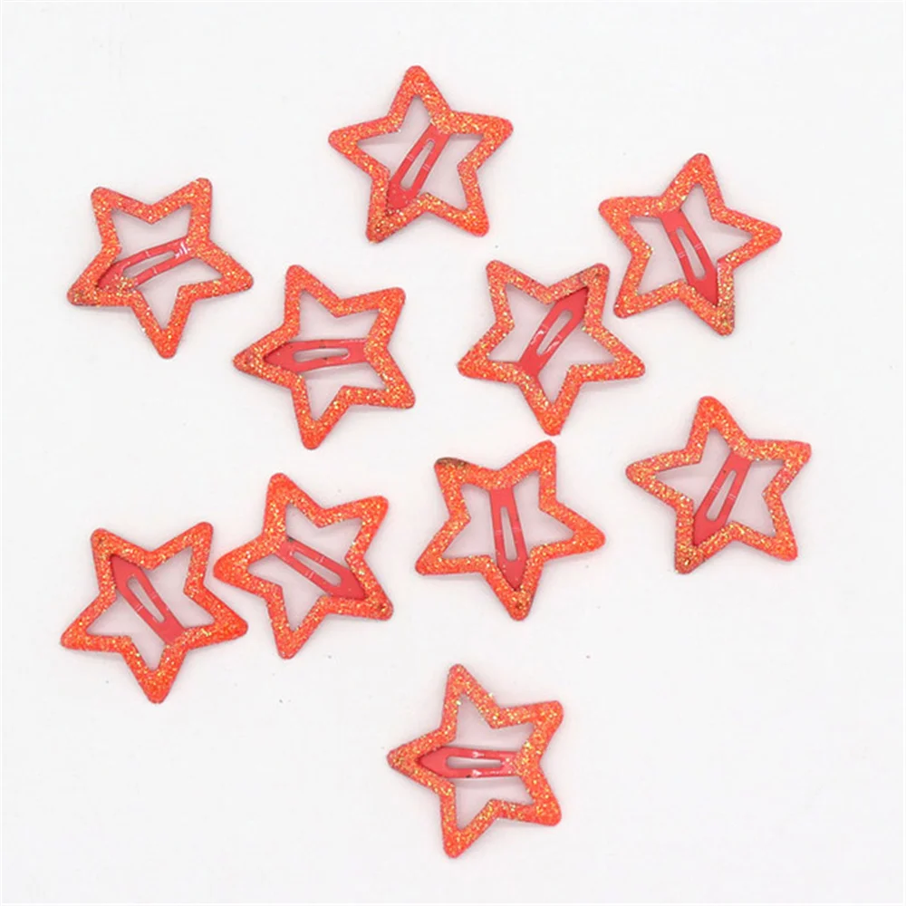 

10 шт./компл. 3,2 см) с небольшой платформой, заколка для волос с металлической звездой волос на булавке милый Bling для девушек, женские аксессуар...