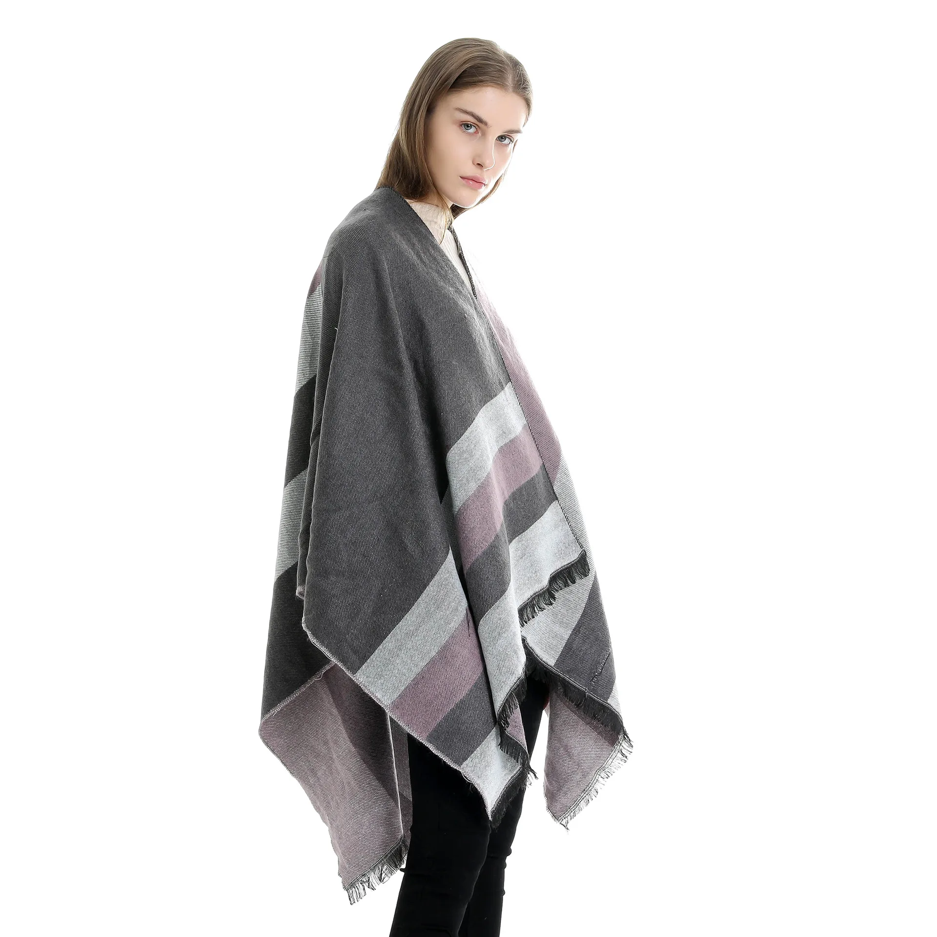 Осень зима пашмины Для женщин более Размеры в стиле пэчворк с длинными Большие