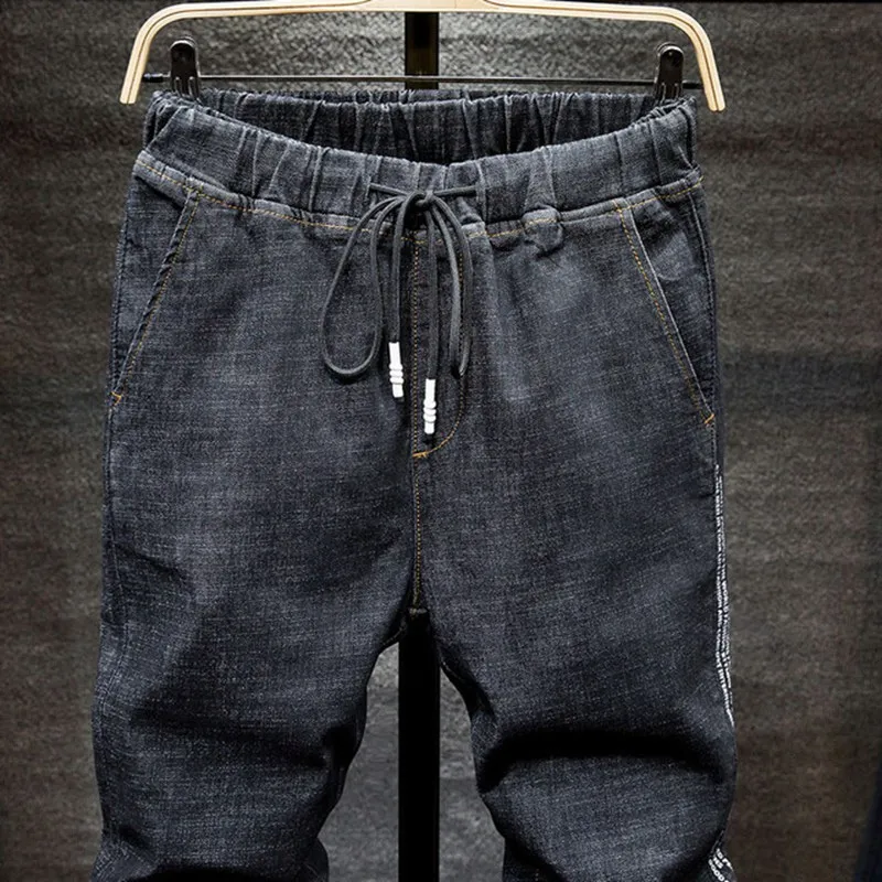 Джинсовый комбинезон мужской стрейчевый штаны-султанки из денима