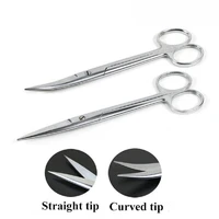 animal veterinary vet medical stainless steel surgical scissors straight curved tip scissors farming tools 14cm