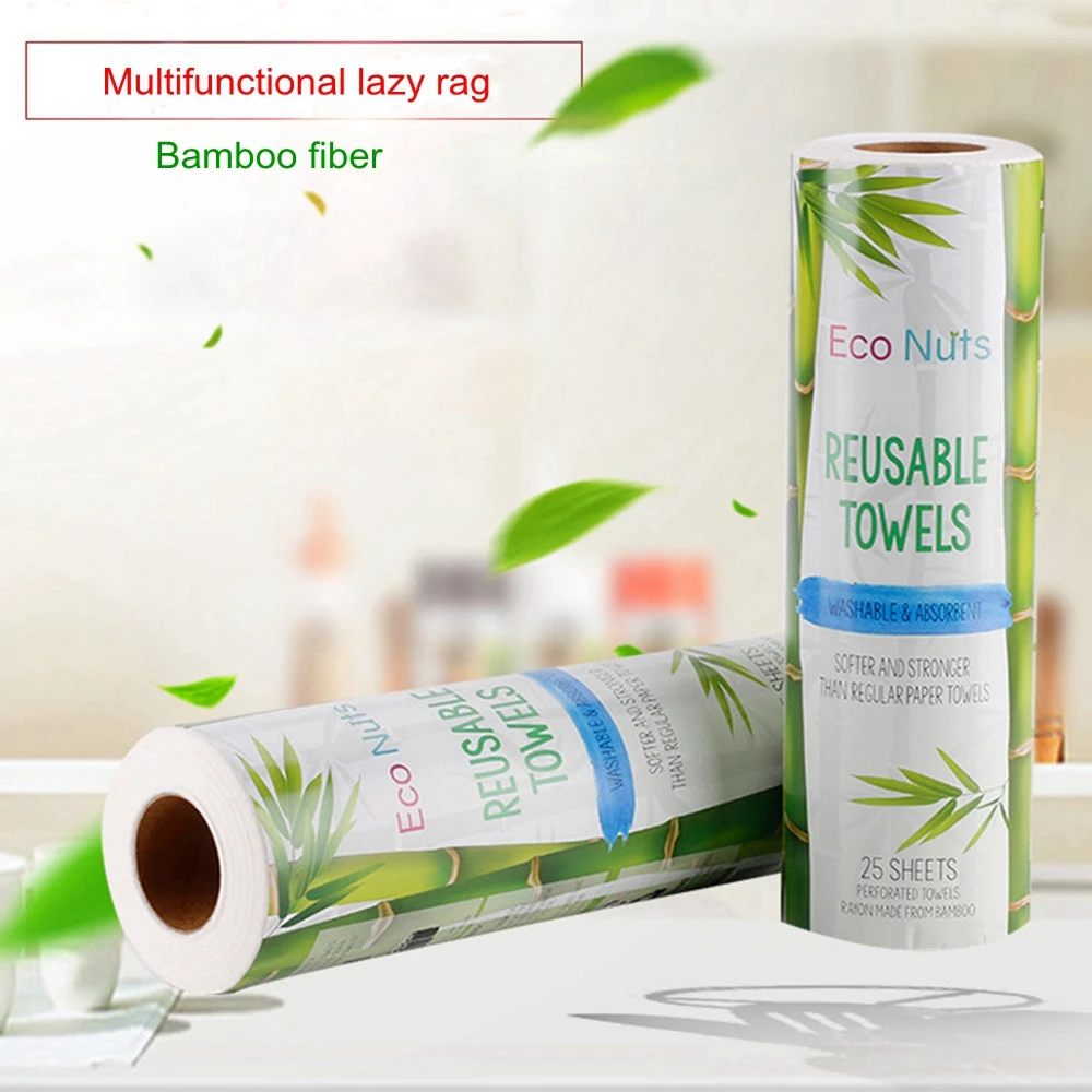 25 шт. многоразовые полотенца из бамбука для мытья посуды|Чистящие салфетки| |