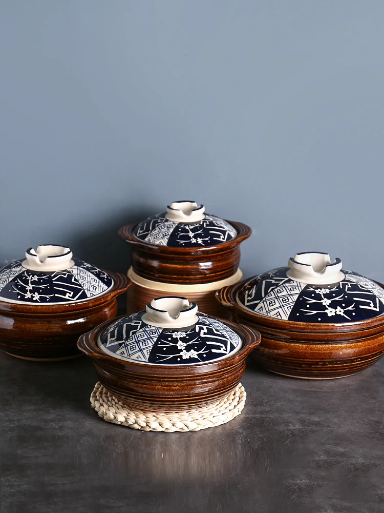 

Casserole/Stewpot Household Soup Gas Stove Dedicated Old-Fashioned Pottery Clay Chinese Casseroles