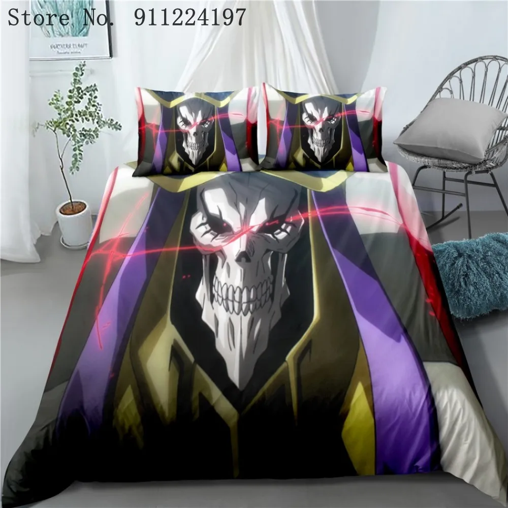Персонаж Аниме Overlord 3D мультфильм печатных постельное белье близнец полный Queen