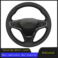 car steering wheel cover braid wearable genuine leather for chevrolet malibu xl 2016 2019 equinox 2017 opel ampera e 2019