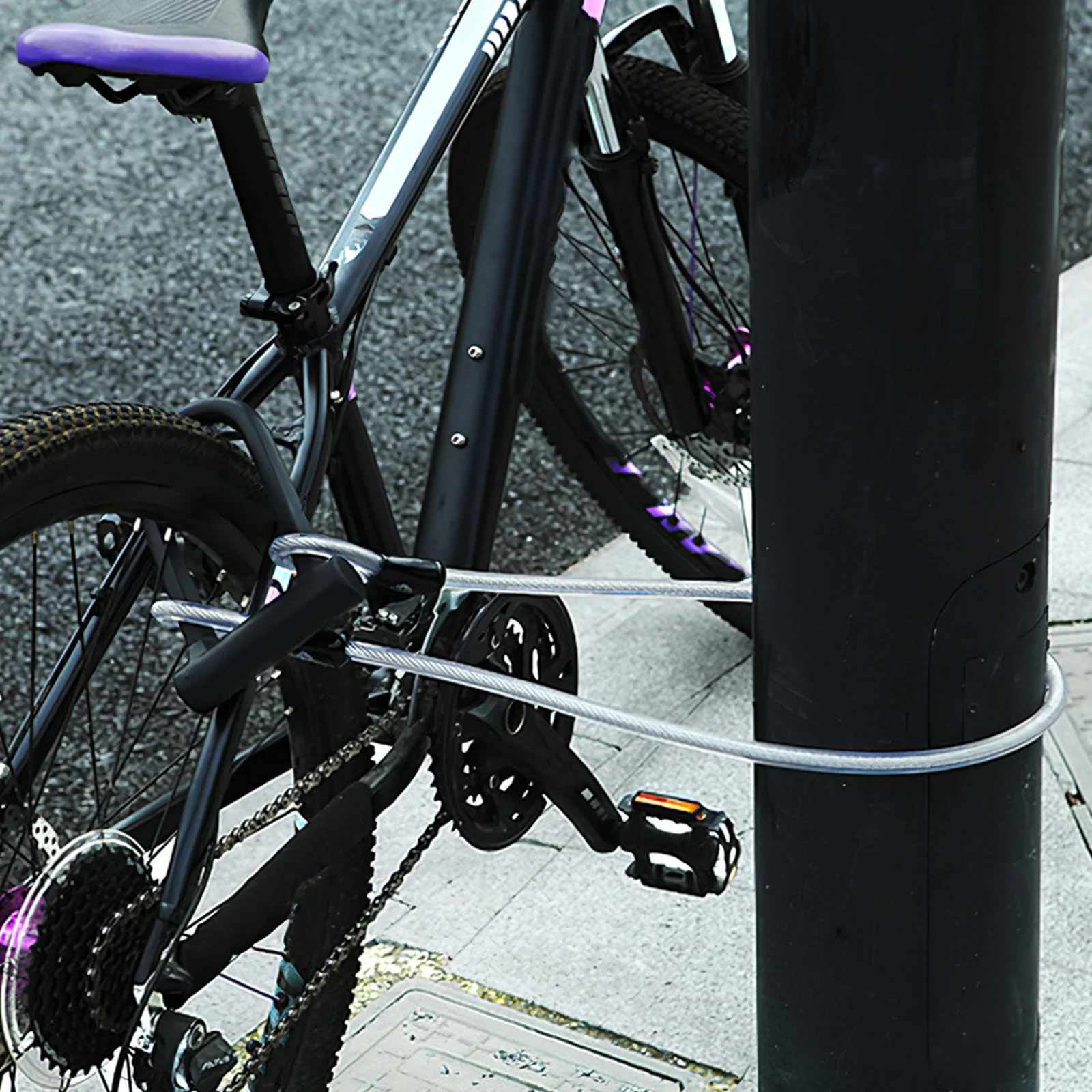 

Bicycle U Lock MTB Road Bike Wheel Lock 3 Keys Anti-Theft Safety Scooter Cycling Lock Steel cable lock Bicycle Accessories