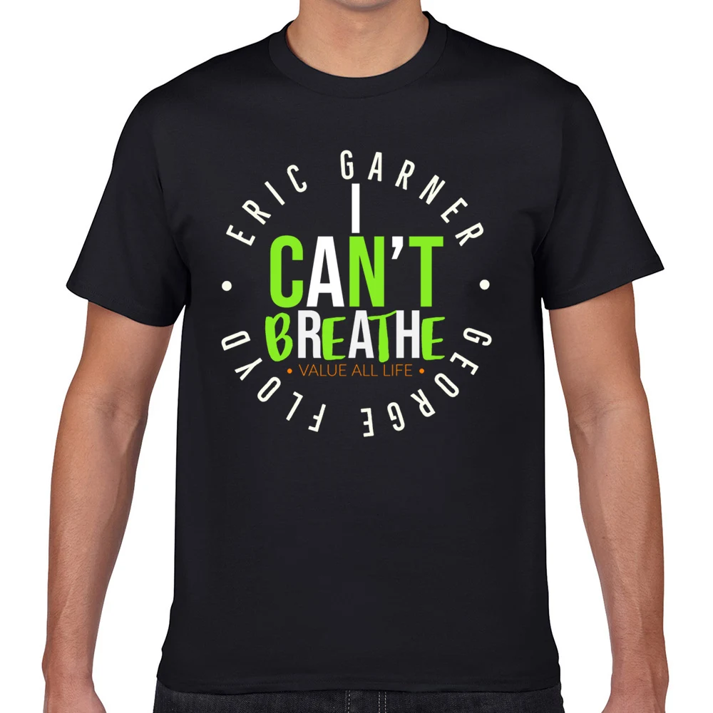 

Tops T Shirt Men i cant breathe Basic Black Geek Cotton Male Tshirt