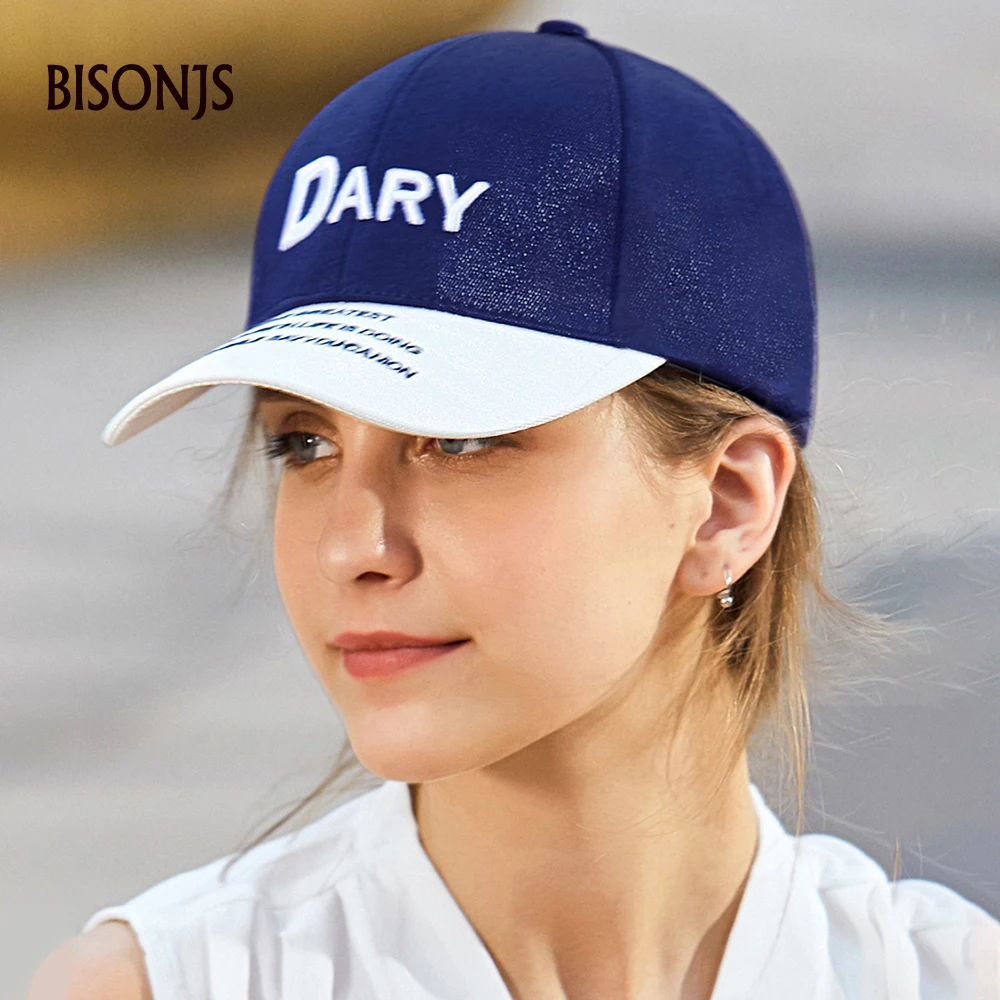 Кепка бейсболка BISONJS регулируемая для мужчин и женщин модная дышащая с вышивкой