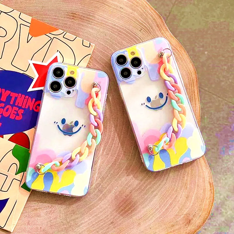 smiley rainbow chain rope square soft silicone phone case for xiaomi mi poco x2 f3 nfc f2 m3 pro 11i 11 ultra 11t 10t lite cover free global shipping