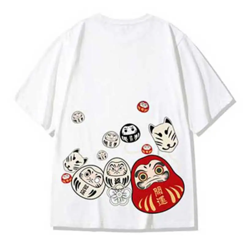 Hip Hop T Shirts Glück glück Print Harajuku Streetwear Halbe Hülse Oversize Tops Tees Baumwolle Casual Männer Kleidung Drop Verschiffen