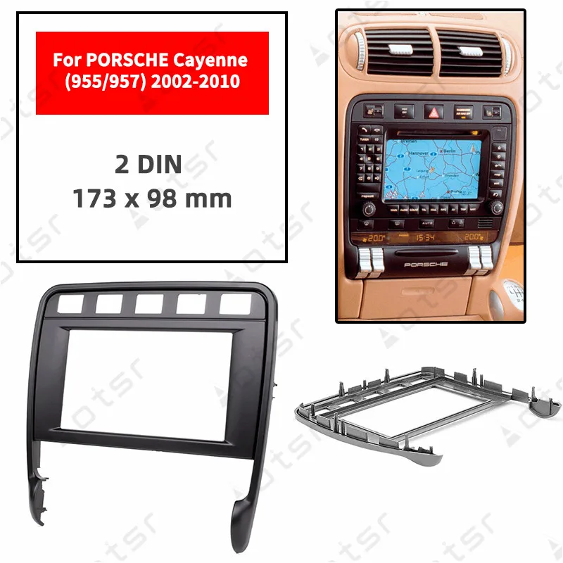 Автомобильный радиоприемник Fascia панель стерео для PORSCHE Cayenne (955/957) 2002 2003 2004 2005 2006 2007