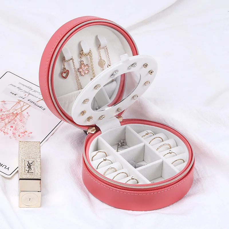 Дорожная коробка для хранения ювелирных изделий Органайзер макияжа шкатулка