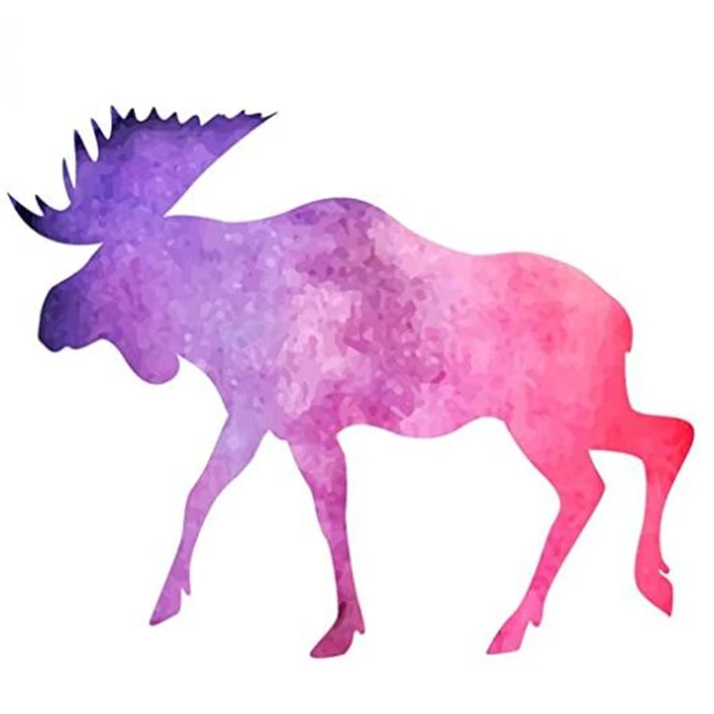 Акварельные Moose виниловые наклейки DAWASARU подходящие для использования на улице