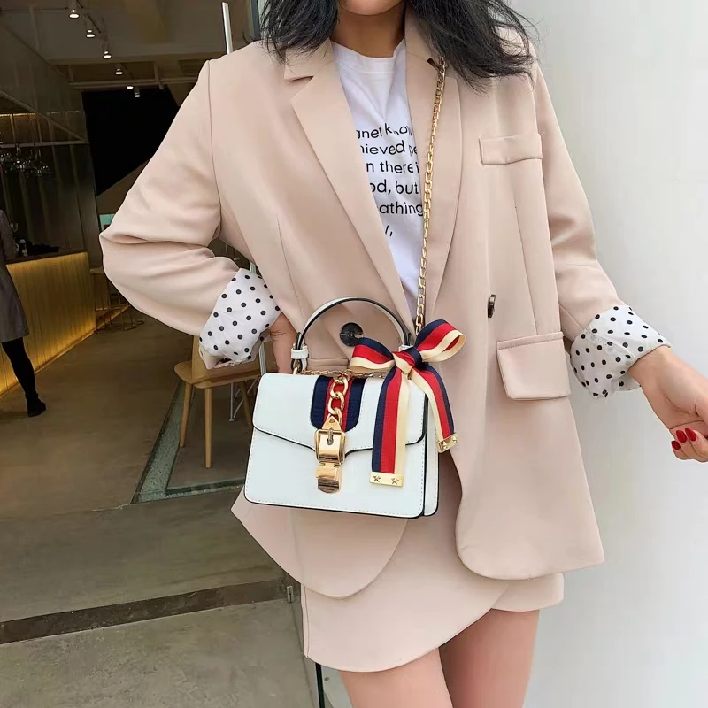 JUILE Новая женская модная декоративная сумка через плечо с лентами стильная