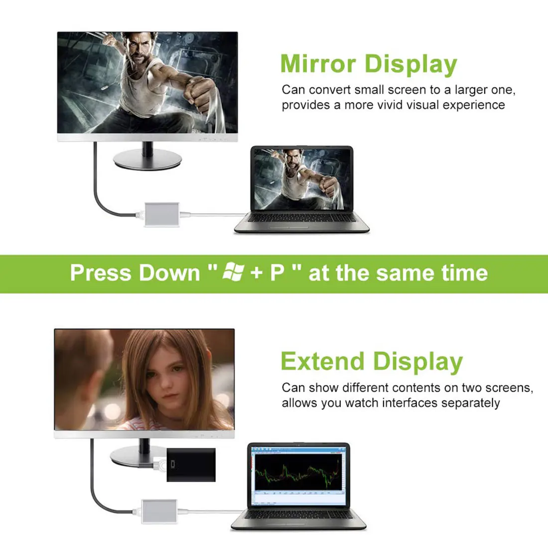 HD 1080P USB 3 0 конвертер HDMI-совместим для ПК ноутбука TV внешняя Видеокарта адаптер