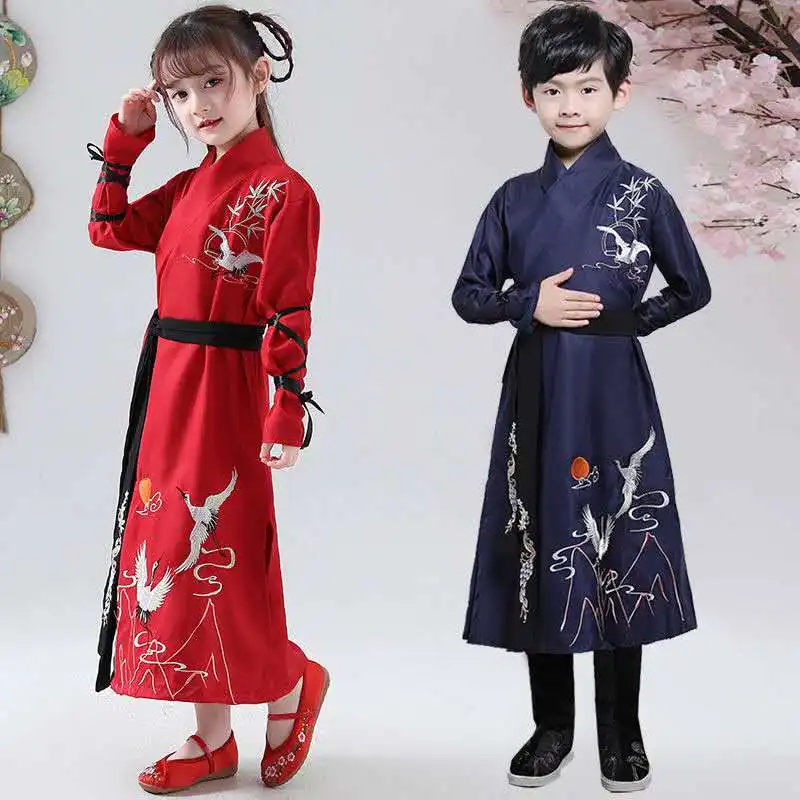 Hanfu платье детский Традиционный китайский национальный костюм народная древняя
