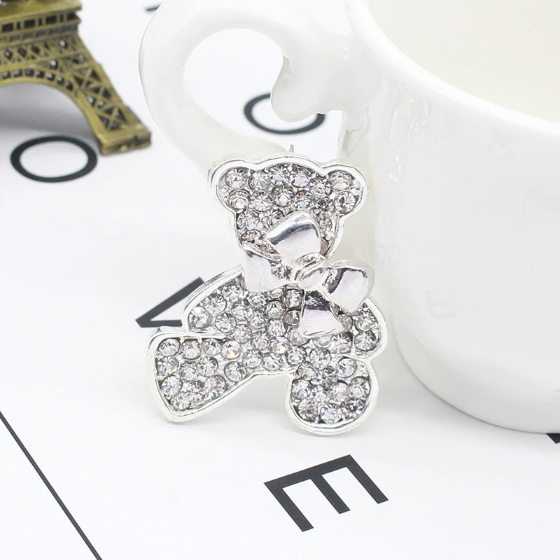 Полный Мишка со стразами брошь ювелирные изделия люксовый бренд Rhinestone Bowknot