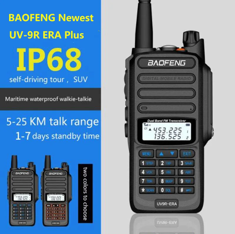 IP68 Водонепроницаемая рация дальность действия 25 км baofeng uv-9r ERA plus cb ham Радио hf приемопередатчик UHF VHF радиостанция