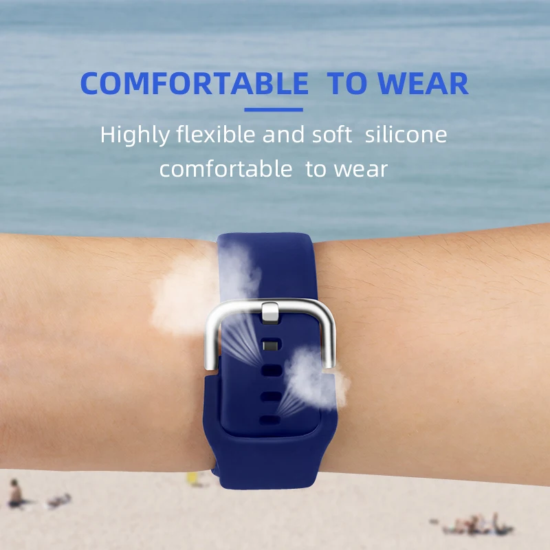 Силиконовый ремешок BOORUI для браслета Huami Amazfit Bip 20/22 мм для samsung Galaxy watch Active Band с модными цветами
