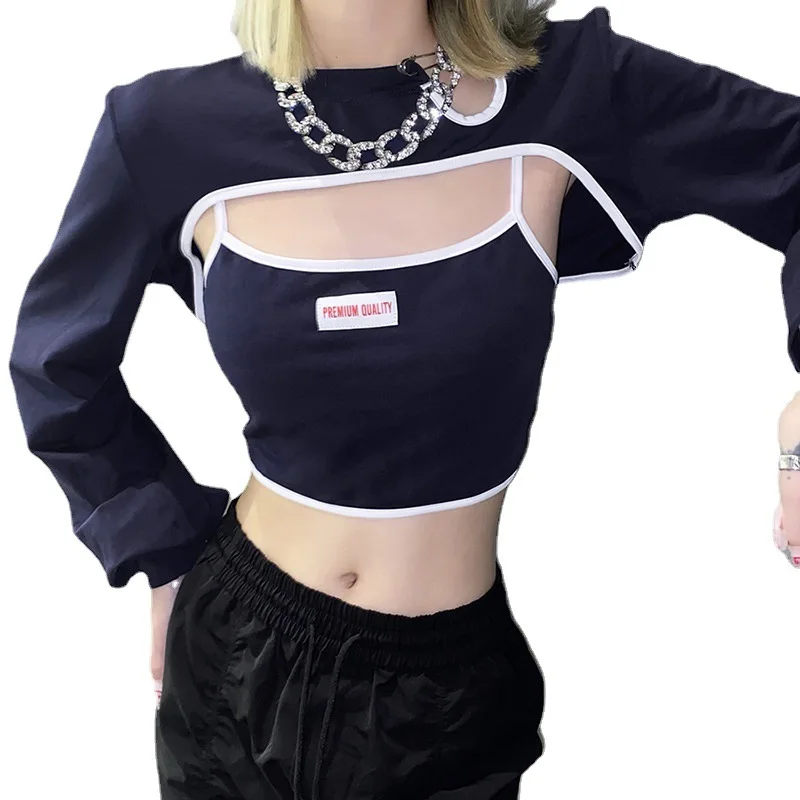 

Korean Style Women's Knitted Sweater Scoop Collar Tank Tops Sexy Loose two-piece camisole sweater Camis Vests Slim Camisole