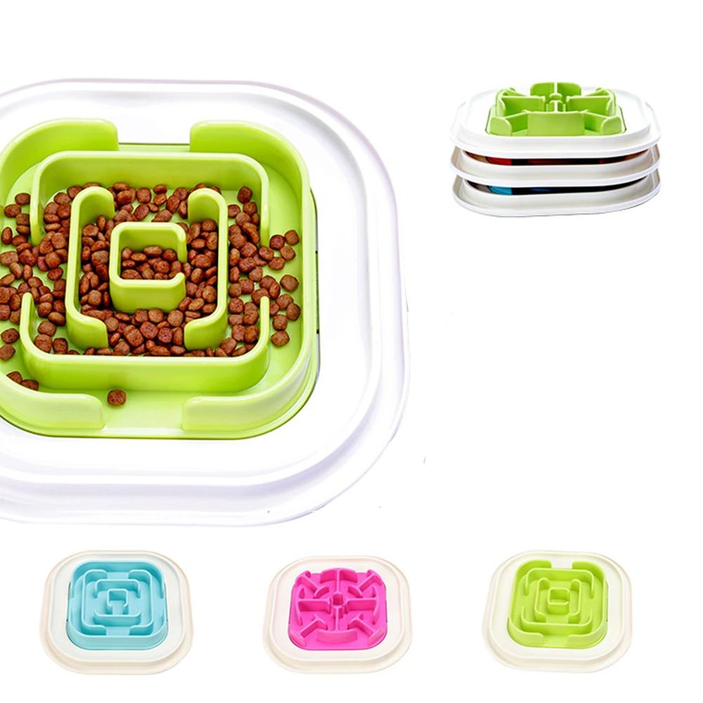 

Pet Feeder Dog Feeding Food Bowl Puppy Slow Down Eating Bowls Prevent Obesity Anti Choke Puppy Food Plate Pets Licking Dish
