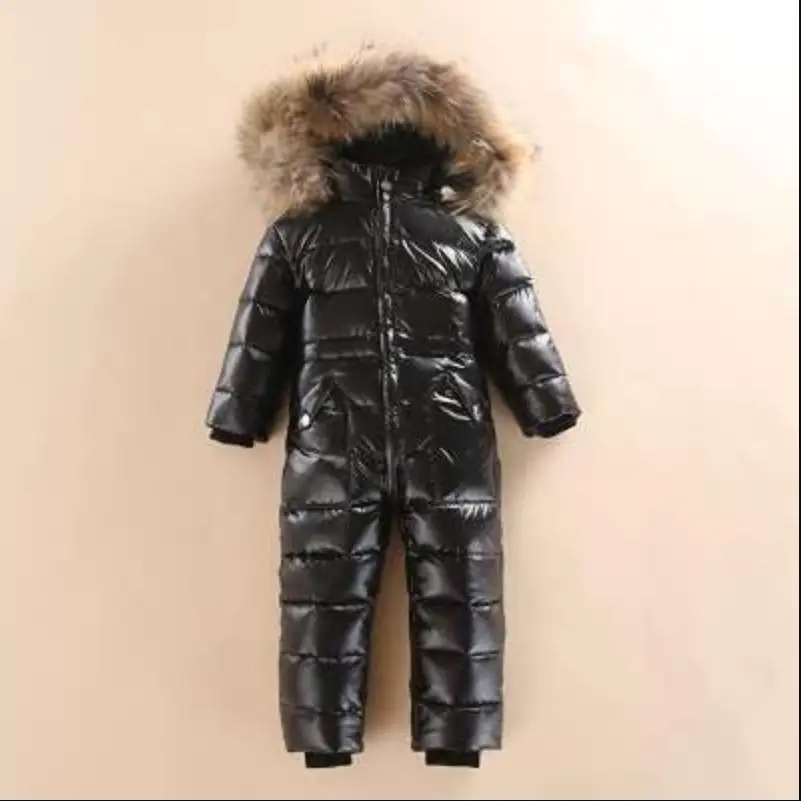Детский пуховой комбинезон для мальчиков и девочек на утином пуху зимний русской