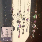 Хрустальные колокольчики ветра солнцезащитные Ловцы Призма подвесные радужные Висячие Звезды Луна ювелирные изделия ручной работы оконные занавески Декор для дома сада автомобиля