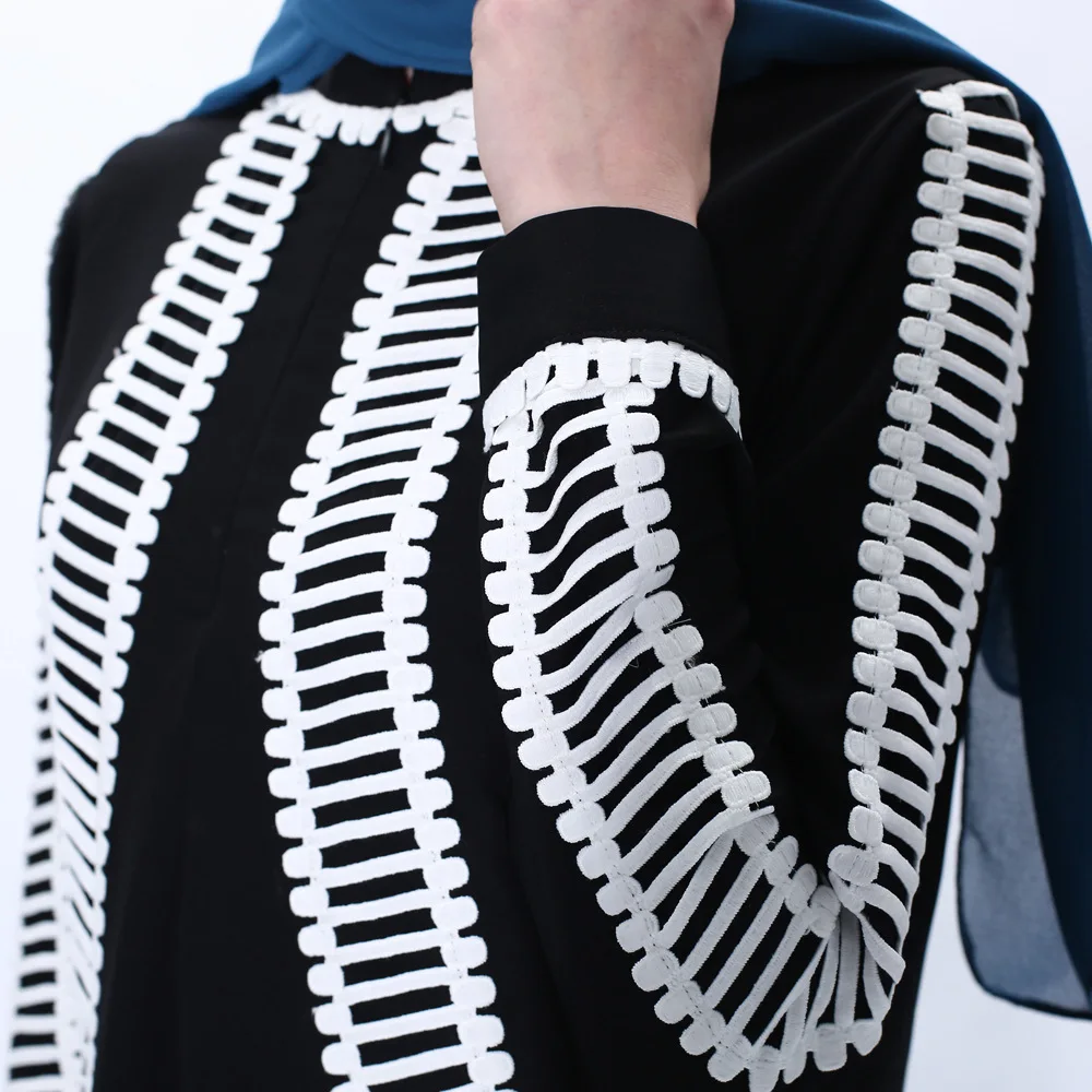 Elegant Abaya Dress Women Splice Simple Modest Muslim Dresses Kimono Elbise Turkey Islamic Moroccan Kaftan Jibab Hijab Vestidos |