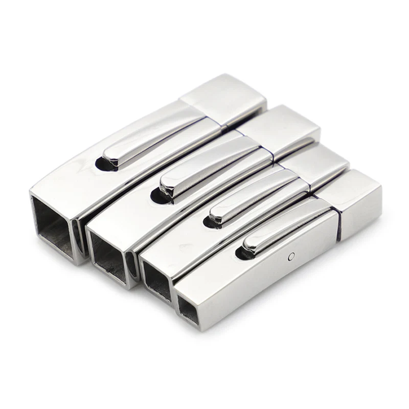 

Застежки из нержавеющей стали для ювелирных изделий, застежки для кожаного шнура, ожерелья, пряжки для изготовления ювелирных изделий CTBX248, 2 шт./лот