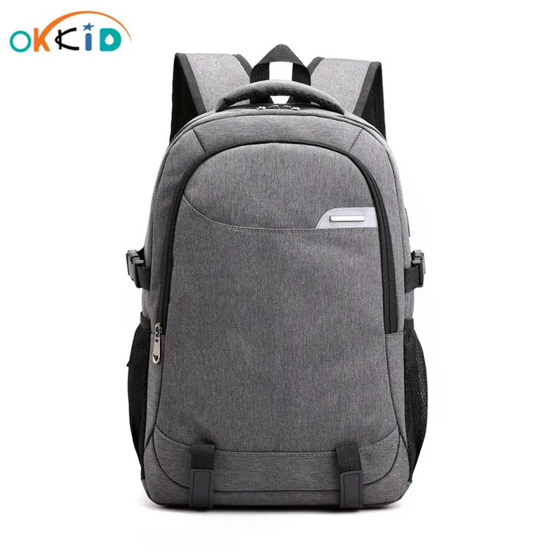 Большие Школьные рюкзаки OKKID для подростков, школьный рюкзак для мальчиков-подростков, большой рюкзак для путешествий с usb зарядкой, рюкзак для ноутбука, Мужская школьная сумка для мальчиков, сумка для книг