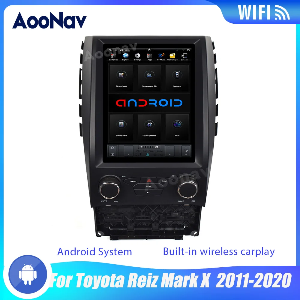 

Автомагнитола 2 Din для Toyota Reiz Mark X 2011-2020, сенсорный экран, система Android, автомобильный GPS-навигатор, мультимедийный плеер, головное устройство