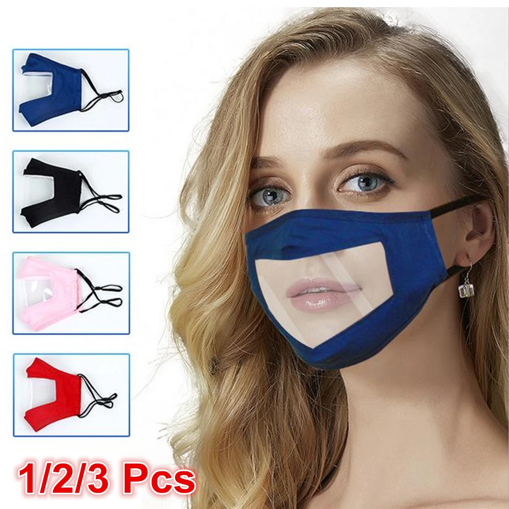 Уличная спортивная маска для лица взрослых унисекс с прозрачным окном видимое