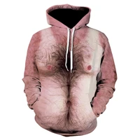 hoodies 3d men sweatshirt new fashion funny muscle hairy chest hair muscle 3d print hoodies for women autumn winter pullover