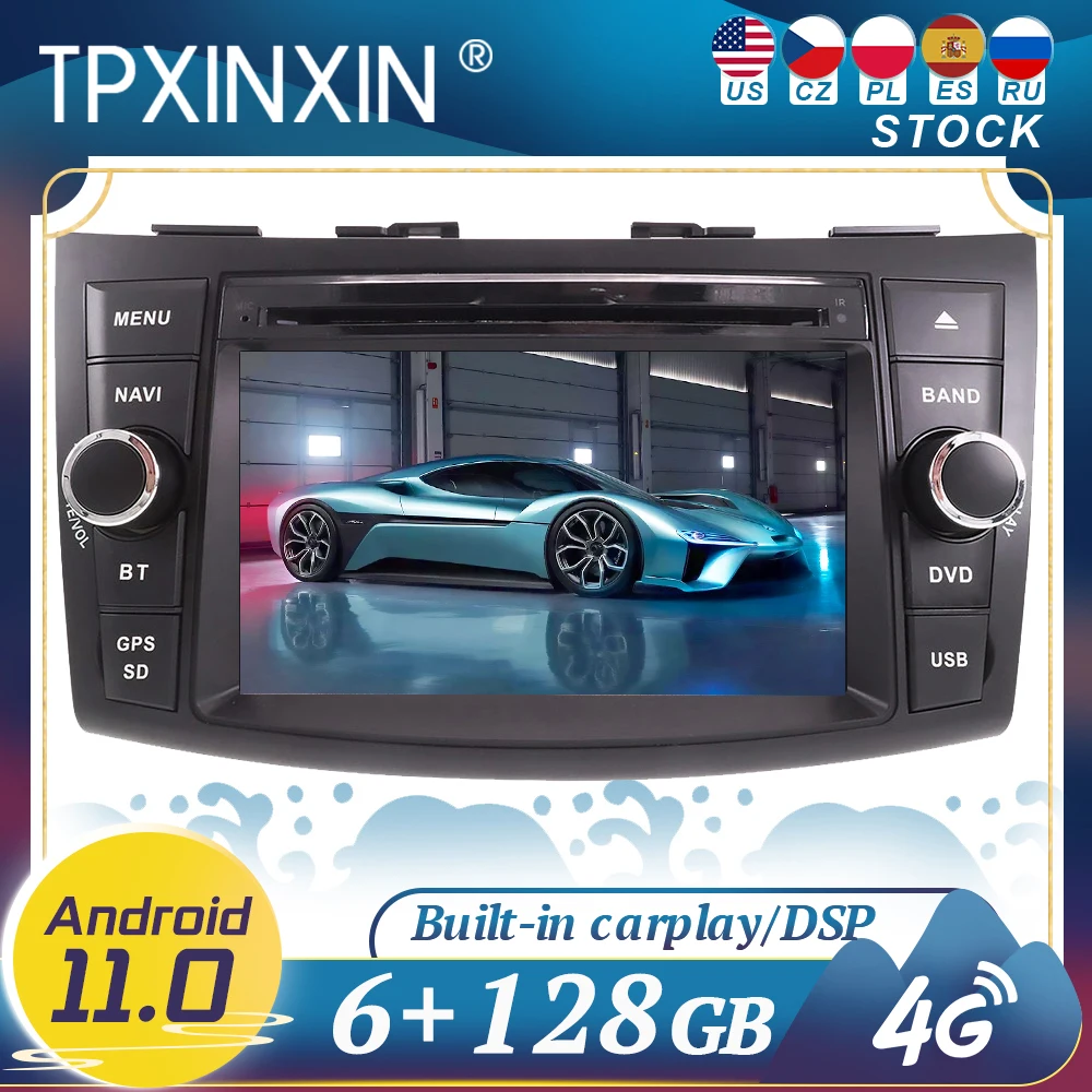 

Carplay For Suzuki SWIFT 2011-2016 Android 11 Car Radio Player GPS Navigation Head Unit Multimedia Stereo WIFI DSP BT