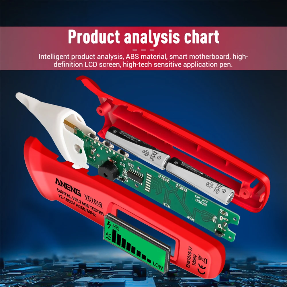 ANENG VC1018 Non-contact Electric Tools Sensor Tester Pen Digital Intelligent AC Voltage Meter 12V-1000V Voltmeter Buzzer | Инструменты