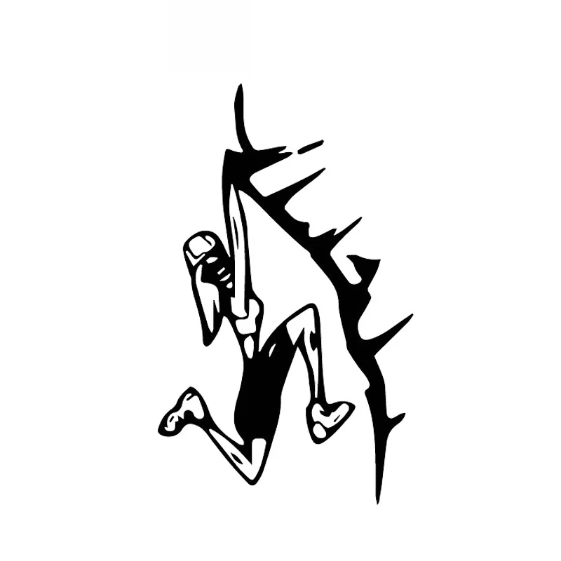 

Thrilling Climbing Sports Decals High Quality Car Chec Decoration Personality Pvc Waterproof Decals Black/white, 16cm*10cm