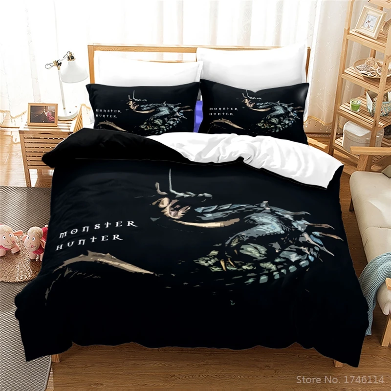 

Monster Hunter Game 3D Printed Bedding Set Comforter Cover /Duvet Cover Set Soft Comfortable Bed Linens Twin Full Qeen King Size