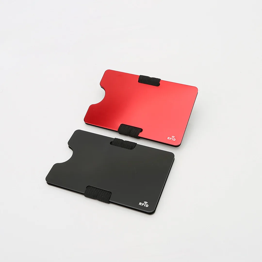 

Spuer Slim Credit Card Holder Aluminum ID Bank Card Holders Metal Card Case RFID BLOCKING Pocket Wallets
